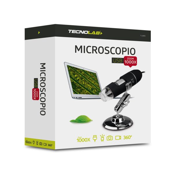MICROSCOPIO CON USB DIGITAL DE 1000X ZOOM TECNOLAB PLATEADO - Imagen 4
