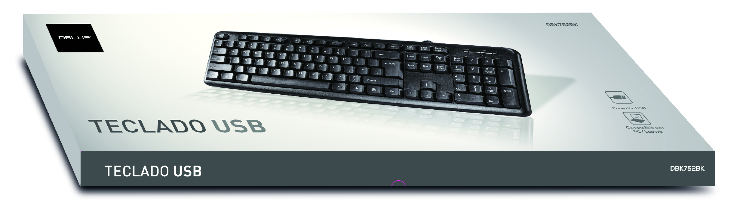 TECLADO TRADICIONAL USB NEGRO - Mertel