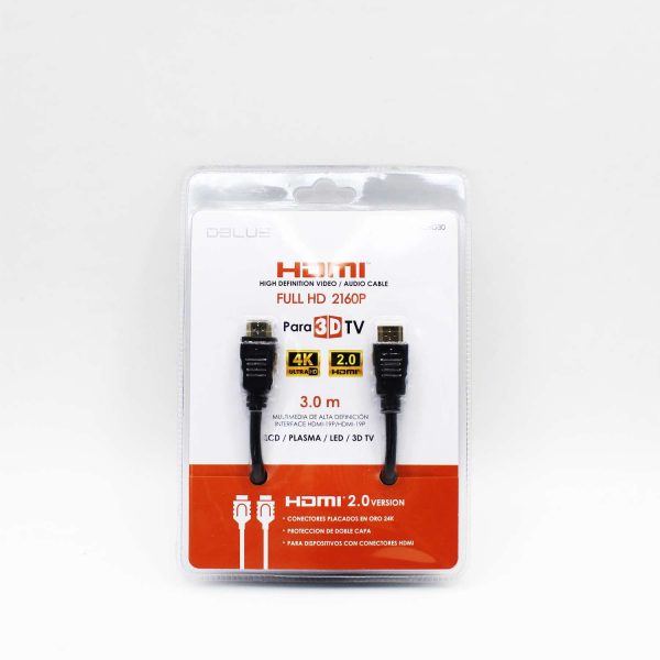 CABLE HDMI TV LED/3D/LCD/PLASMA 3 MTS - Imagen 2